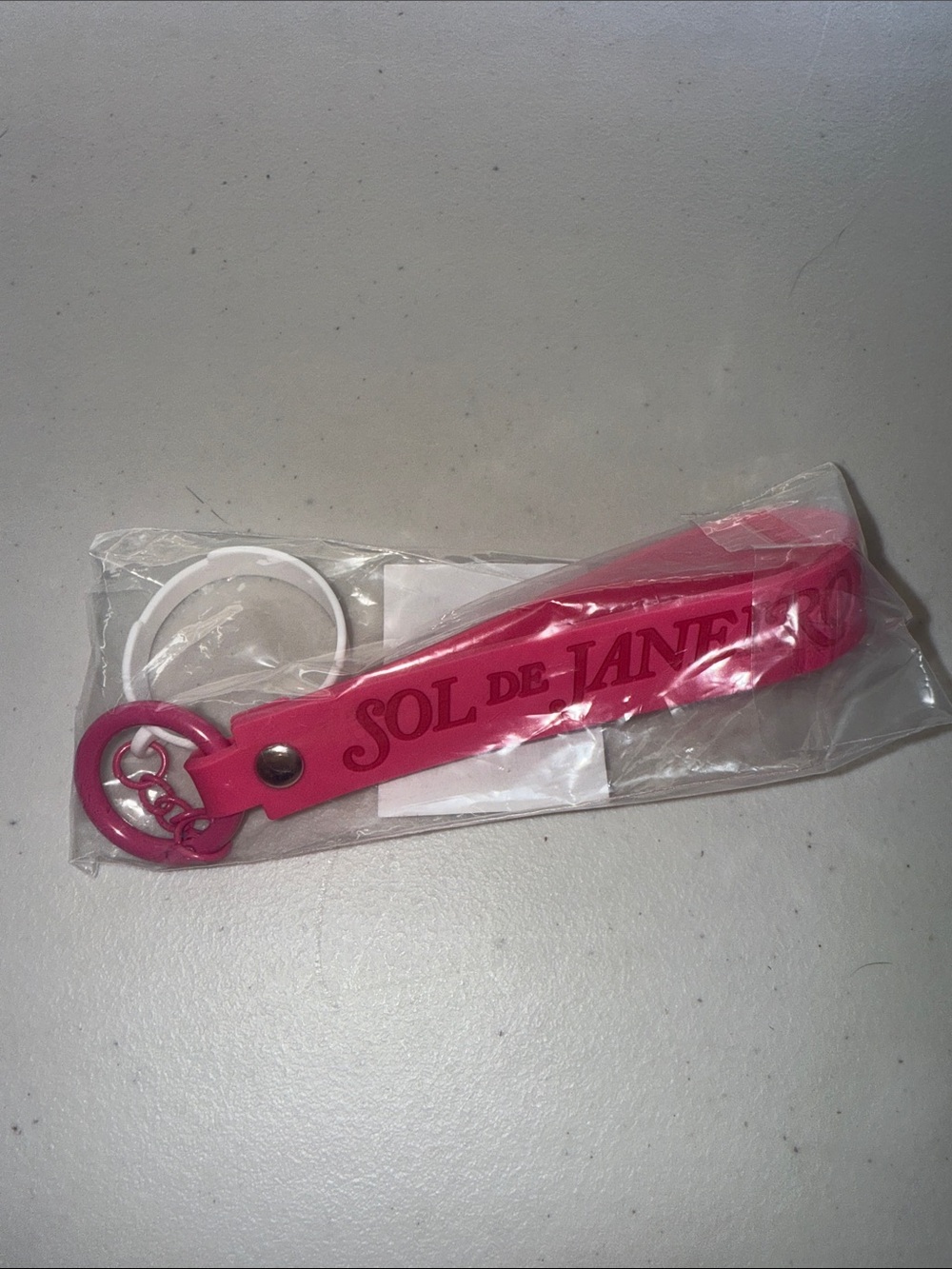 Sol de Janeiro Hot Pink Branded Keychain Wristlet